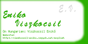 eniko viszkocsil business card